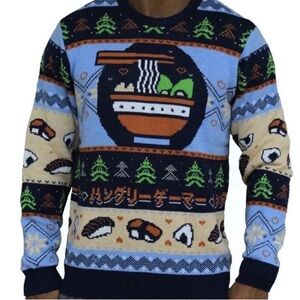 NWT GEEKNET HUNGER GAMER RAMEN HOLIDAY SWETAER SZ 2X